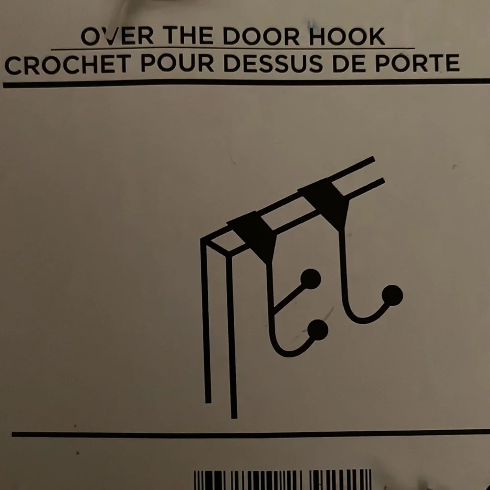 ⭐️ Chrome over-the-door hook
